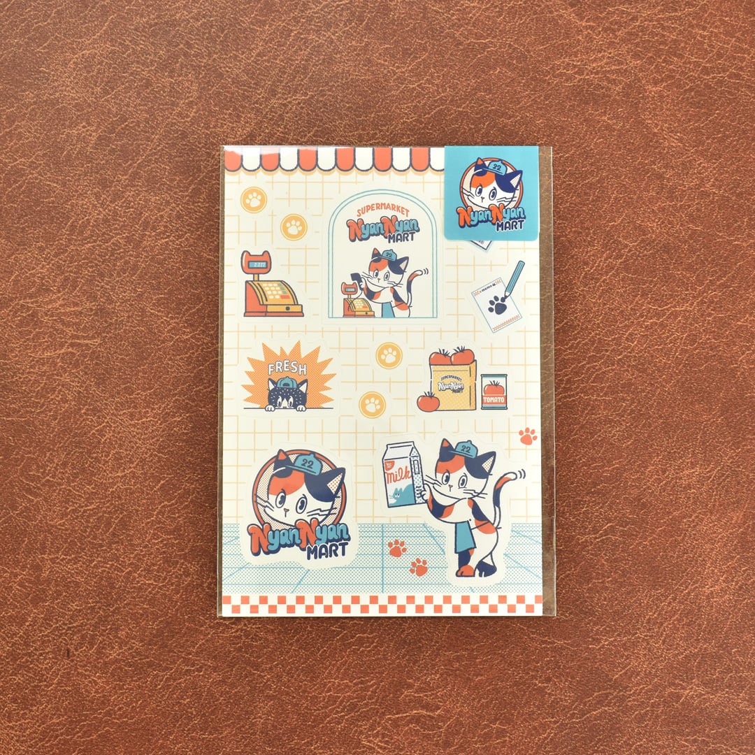 Papier Platz x ob1toy - Sticker Sheet - NyanNyan MART - Staff