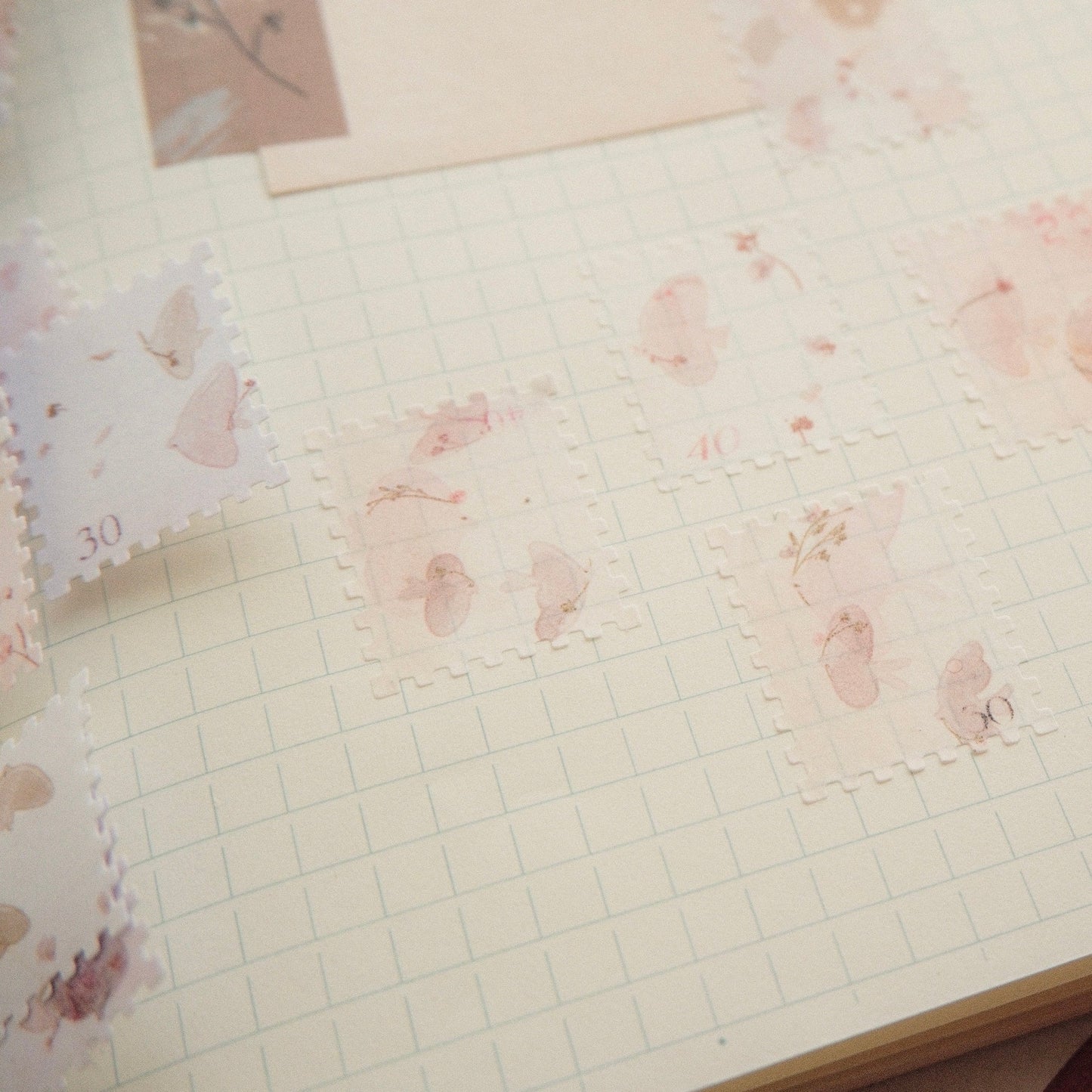 mikan manta - Sticker Flakes - Stamp Birds