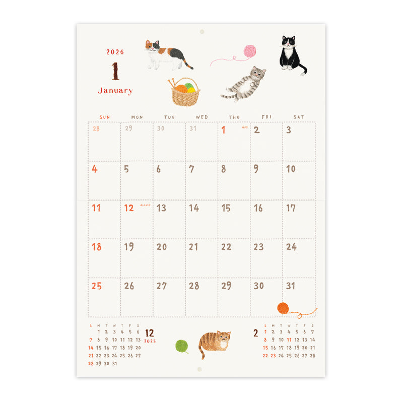 RYU-RYU x Yoko Fujiki - Stitched 2026 Calendar