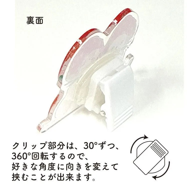 Tocorocomugi Acrylic Clip - Strawberry