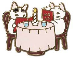 Pottering Cat Enamel Pin -  Table Candle