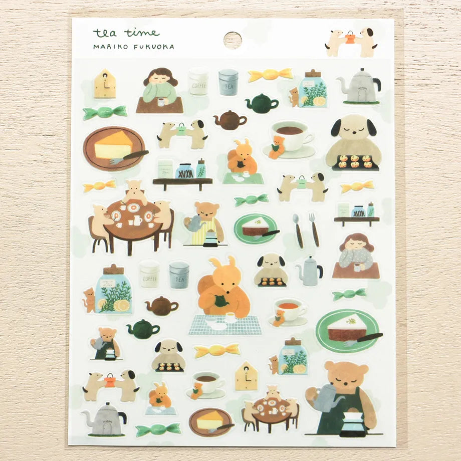 Cozyca x Mariko Fukuoka - Sticker Sheet - Tea Time