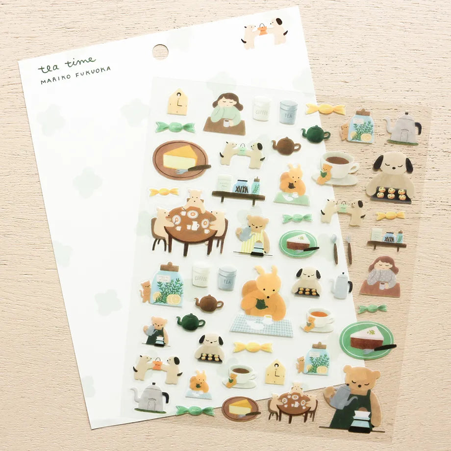 Cozyca x Mariko Fukuoka - Sticker Sheet - Tea Time