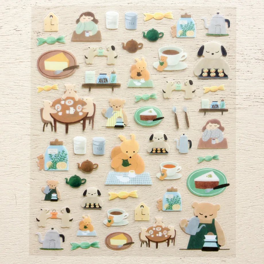 Cozyca x Mariko Fukuoka - Sticker Sheet - Tea Time