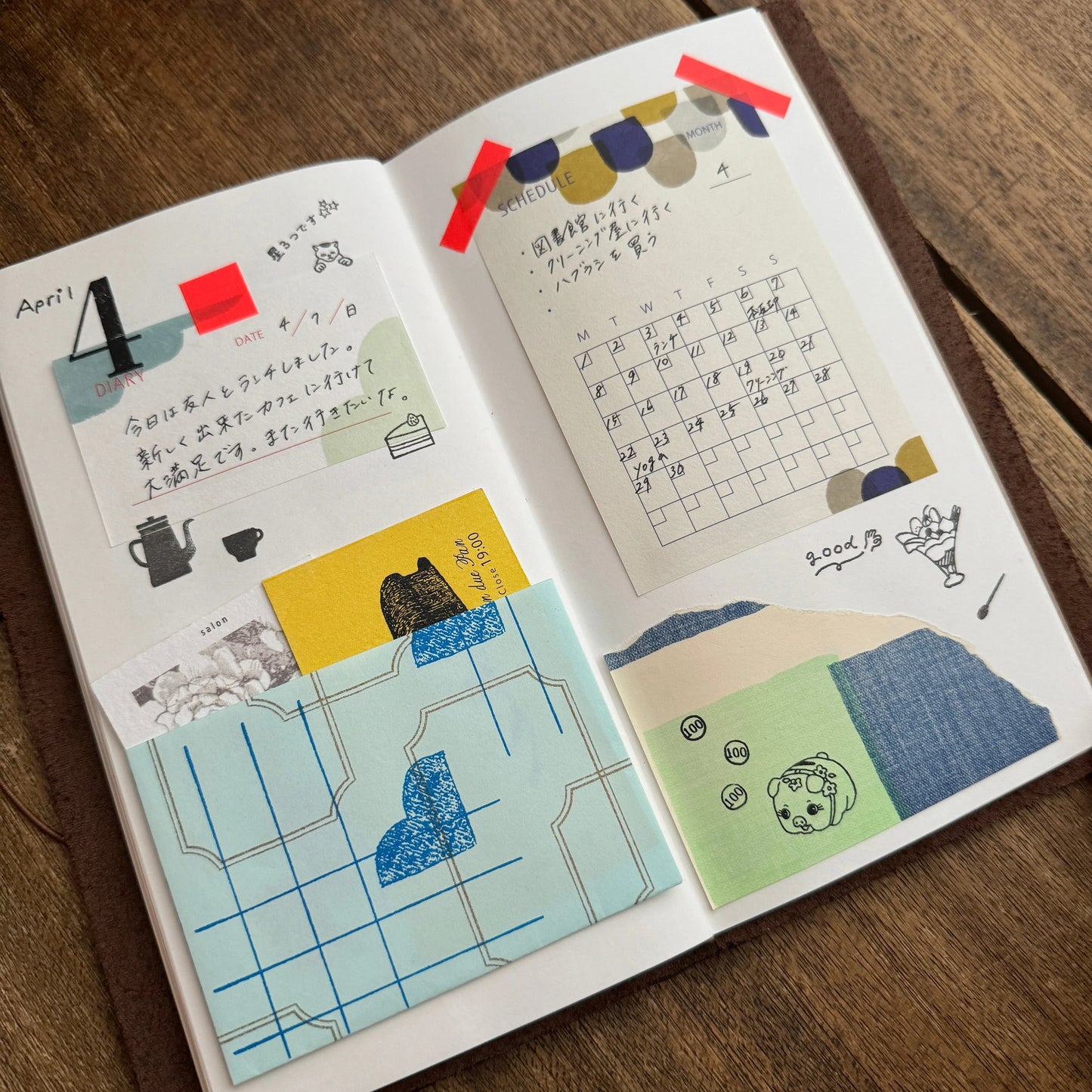 Mizushima Techo Scrap Large Memo Pad - Schedule