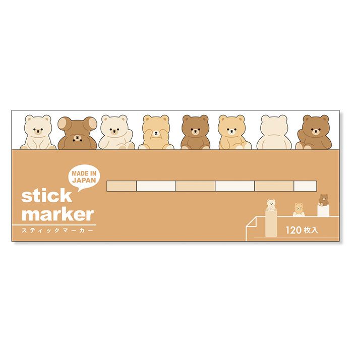 Mind Wave Sticky Marker Notes - Teddy Bear