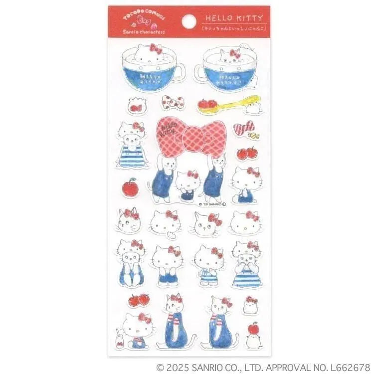 Tocorocomugi x Sanrio - Sticker Sheet - Hello Kitty