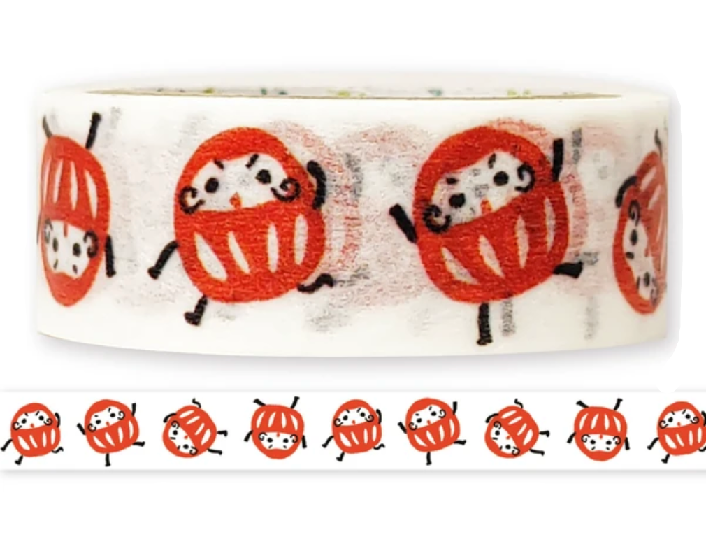 Shinzi Katoh Washi Tape - Nichinichi - Daruma-san Tumble