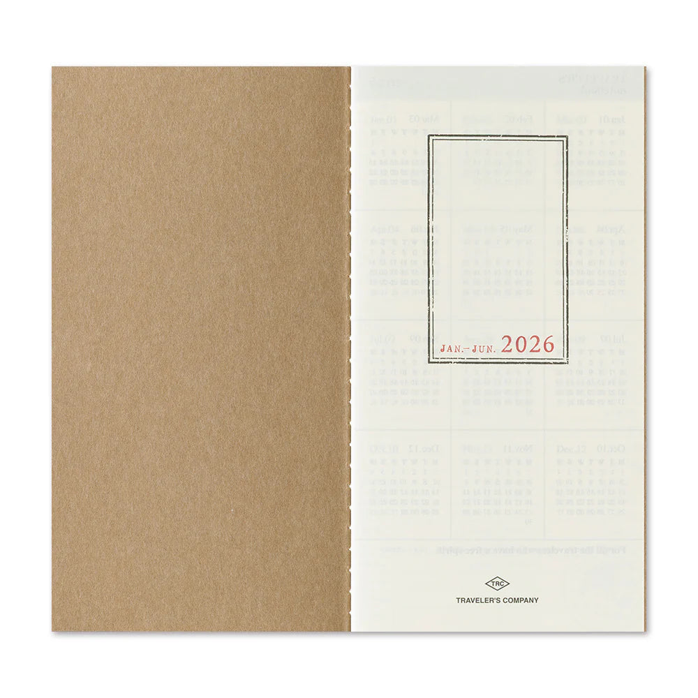 TRAVELER'S Regular Size Refill - 2026 Weekly Vertical
