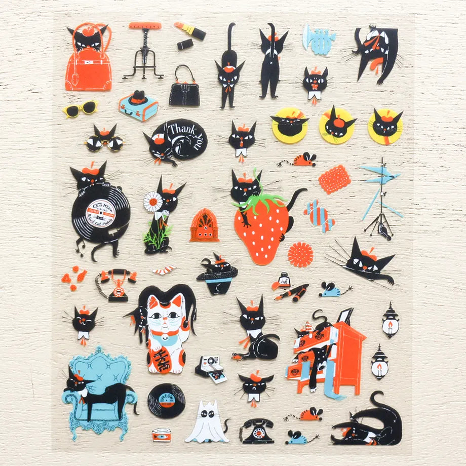Cozyca x Kuroneko Takumi - Sticker Sheet - Kuronekorobin-chan to Issho Volume 1