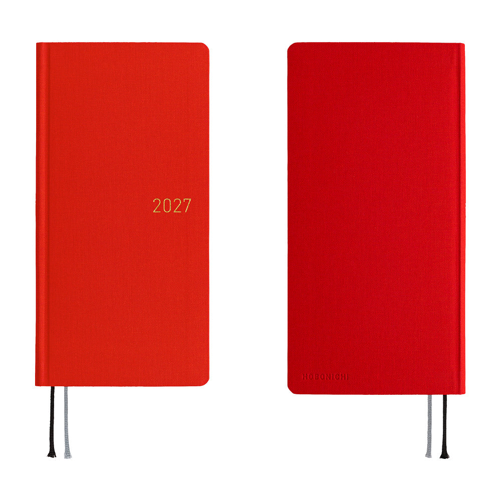 Hobonichi Techo 2027 Weeks - Colors: Poppy Red