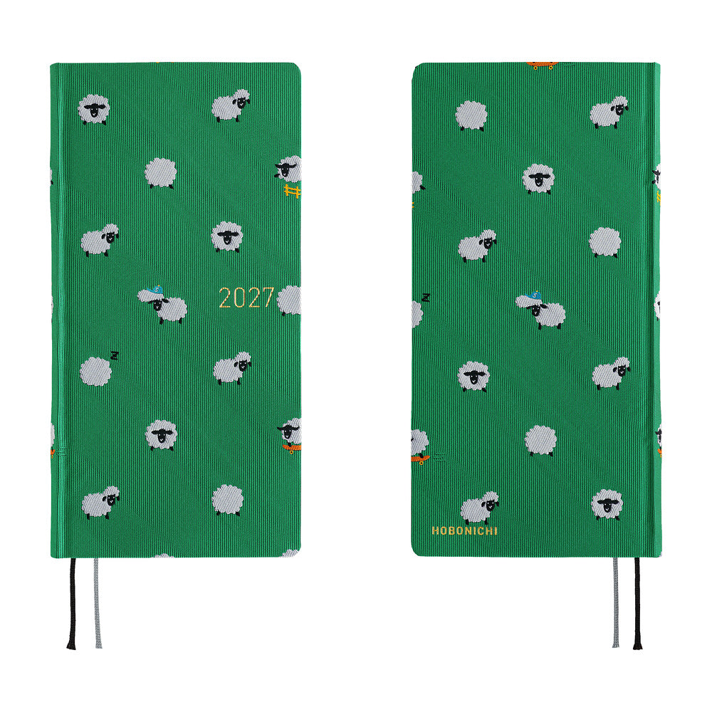 Hobonichi Techo 2027 Weeks MEGA - Bow & Tie: Sheep Sheep Sheep
