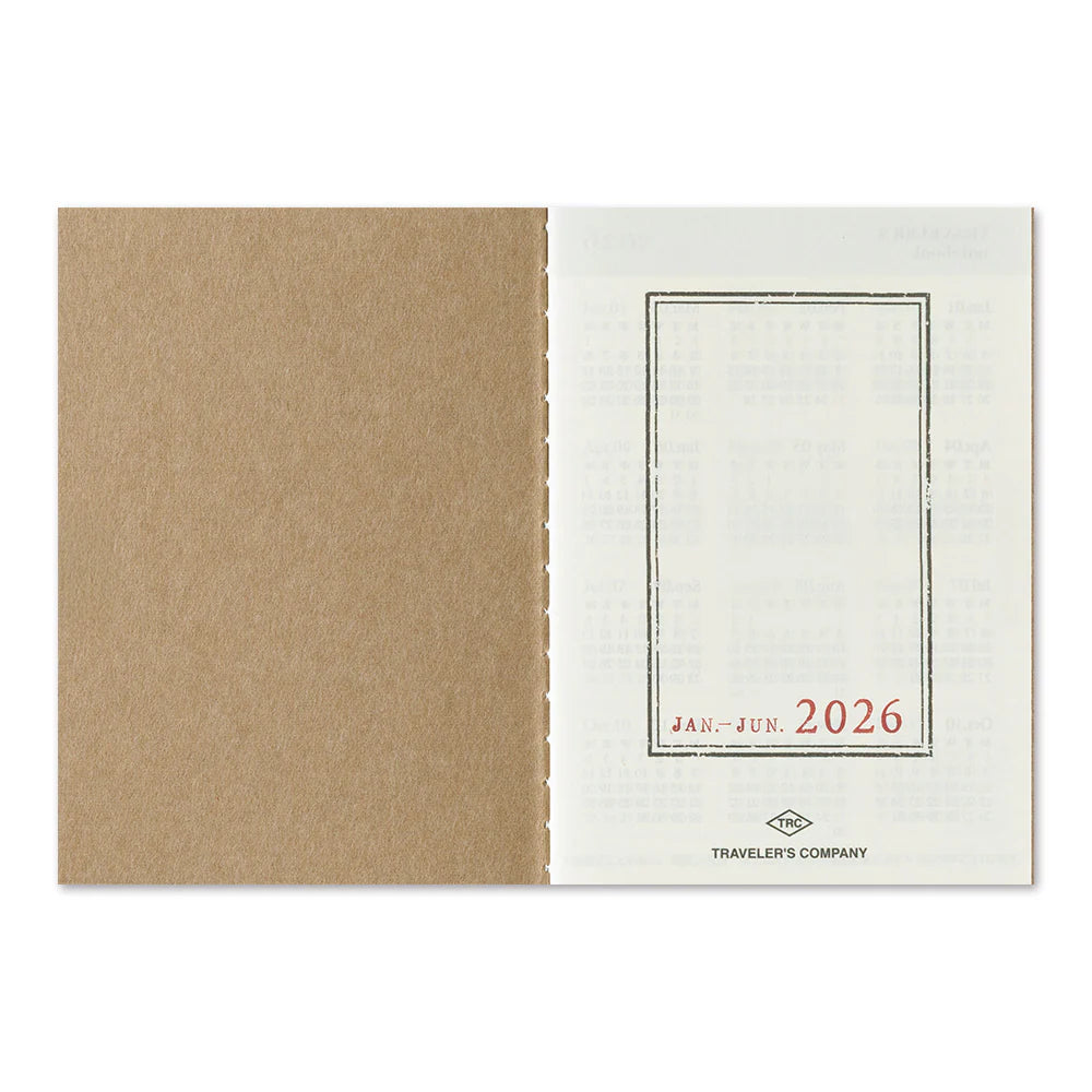 TRAVELER'S Passport Size Refill - 2026 Weekly