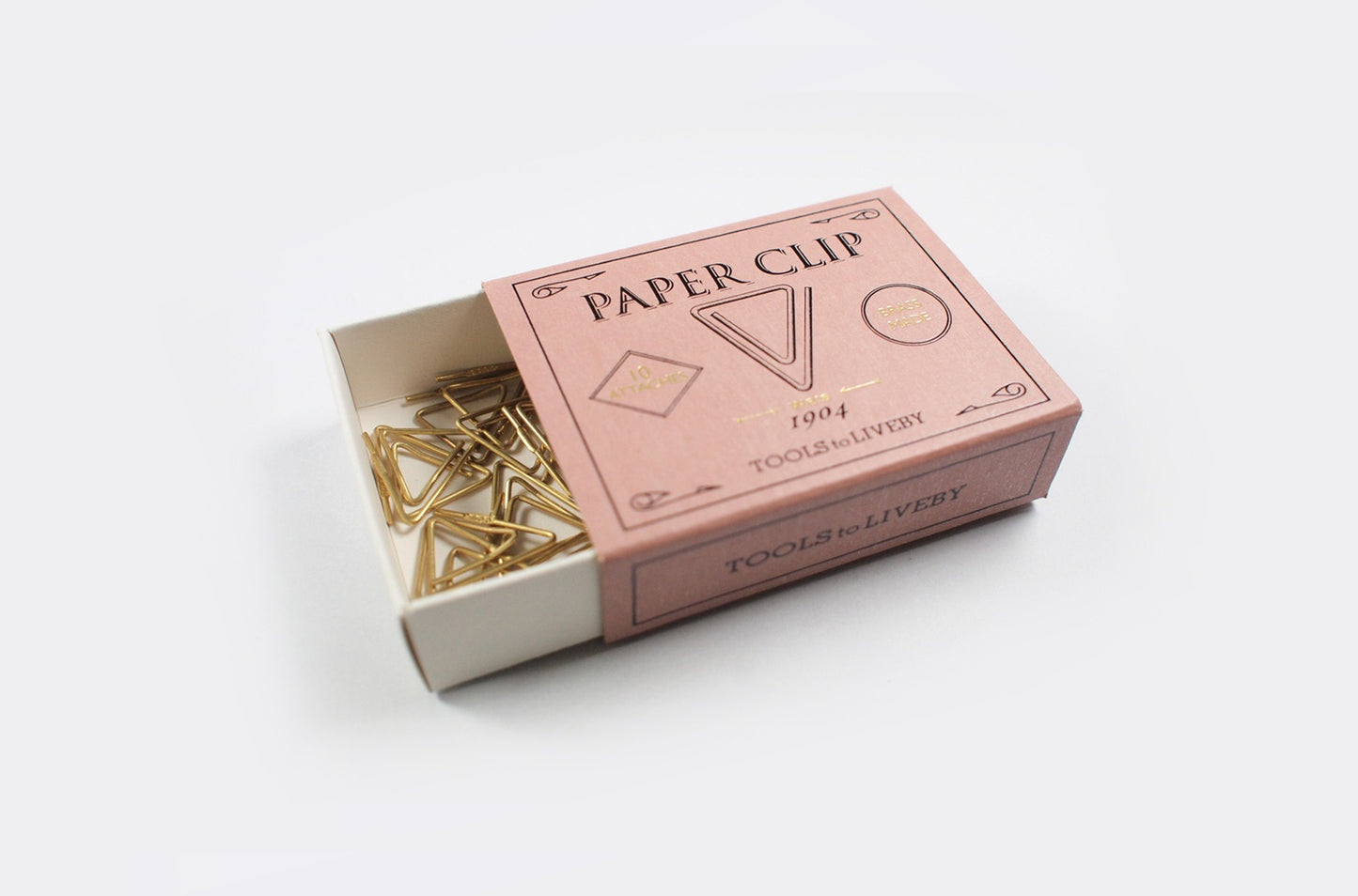 TOOLS to LIVEBY Brass Paper Clips - Box of 10