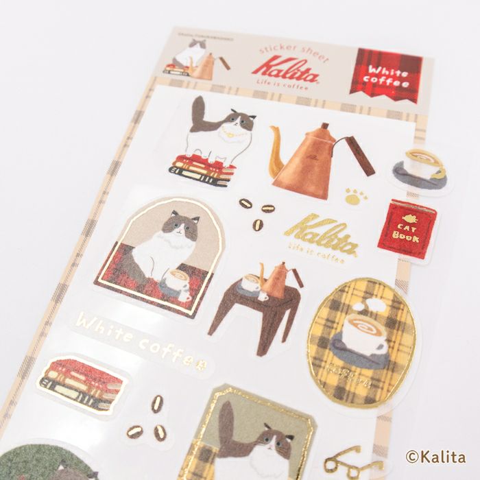 Furukawashiko x Kalita - Life is Coffee Series - Sticker Sheet - White Coffee