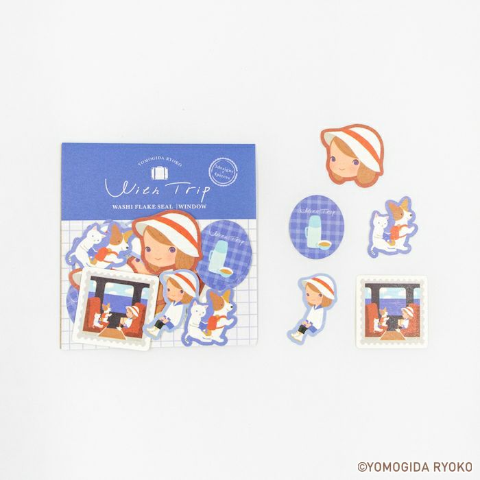 Furukawashiko x Ryoko Yomogida - With Trip Series - Washi Flake Stickers - Window