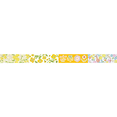 Furukawa Shiko Watashi-biyori Washi Tape - Yellow Flowers