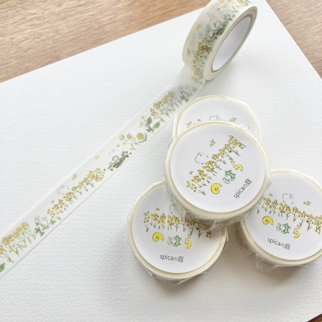 Spica Garden Washi Tape - muu-chan Series - Yellow Flower