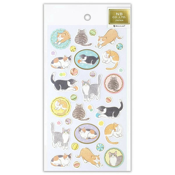 NB Japanese Style Sticker Sheet- Yufumi Cat