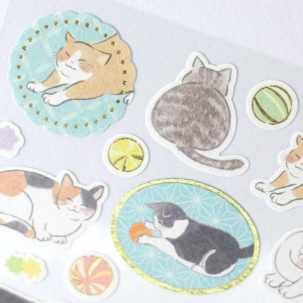 NB Japanese Style Sticker Sheet- Yufumi Cat
