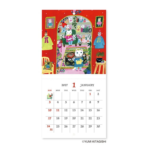 Shinnippon x Yumi Kitagishi - 2027 Mini Wall Hanging Calendar