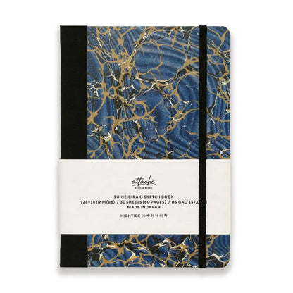 Hightide Attaché Suiheibiraki Sketch Book - B6, Blue