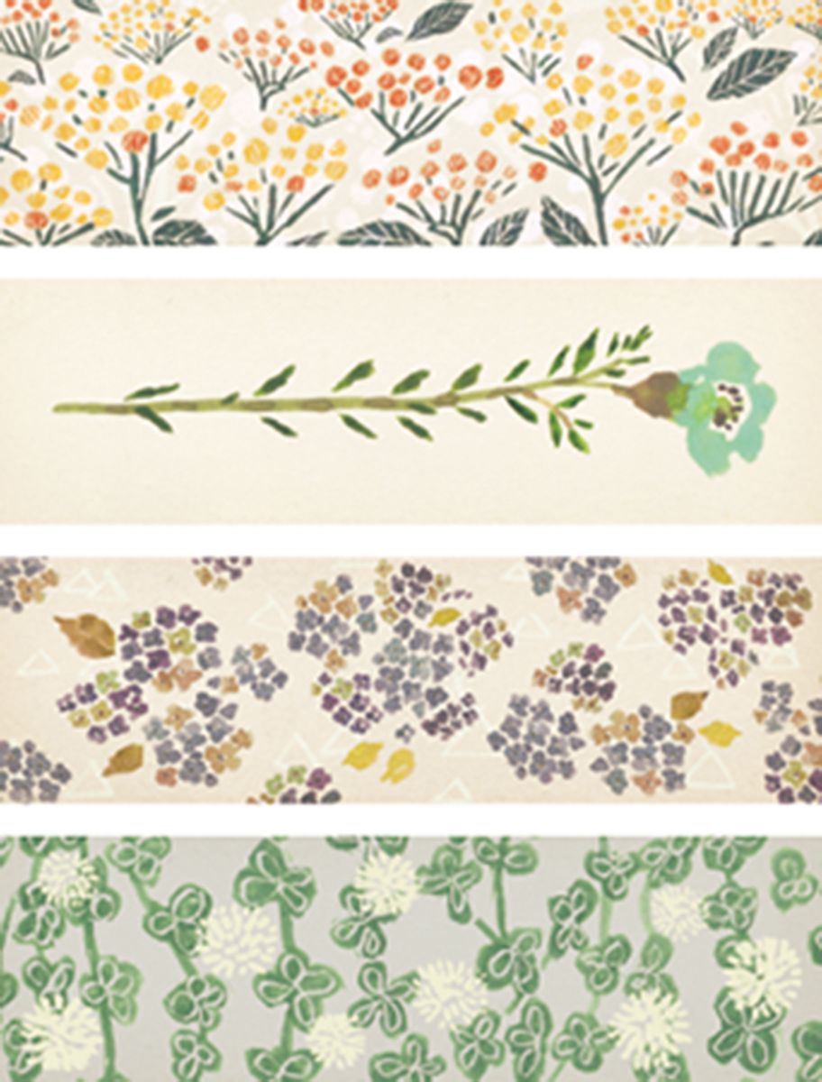 KITTA Washi Tape - Flower 4