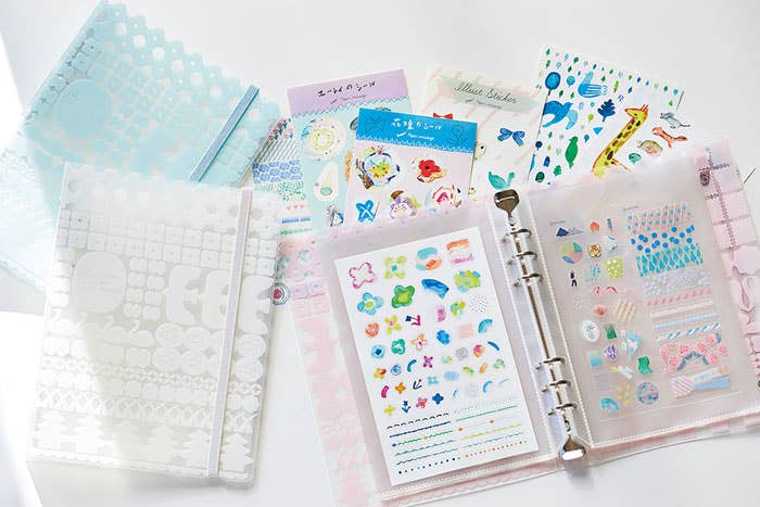 HITOTOKI by KING JIM - OTONA Sticker File Pocket Refill - Binder Type
