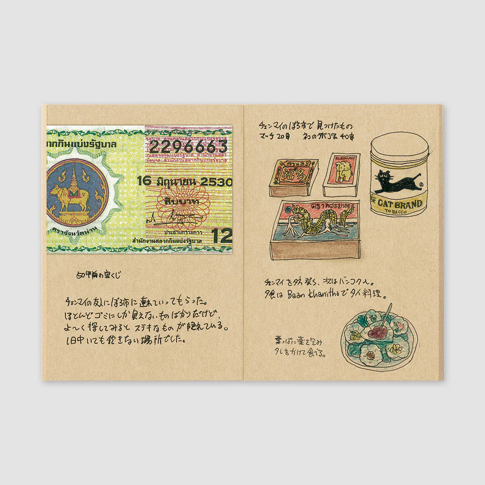 TRAVELER'S Passport Size Refill - Kraft Paper 009
