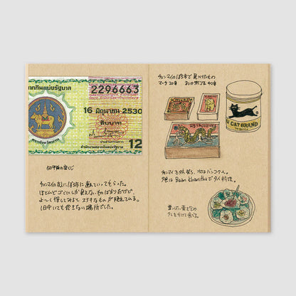 TRAVELER'S Passport Size Refill - Kraft Paper 009