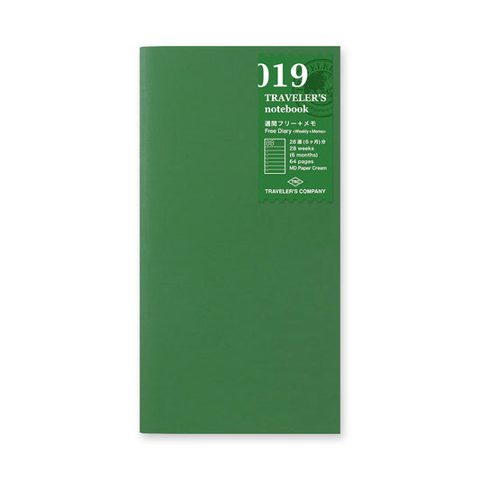 TRAVELER'S Regular Size Refill - Free Diary Weekly + Memo 019