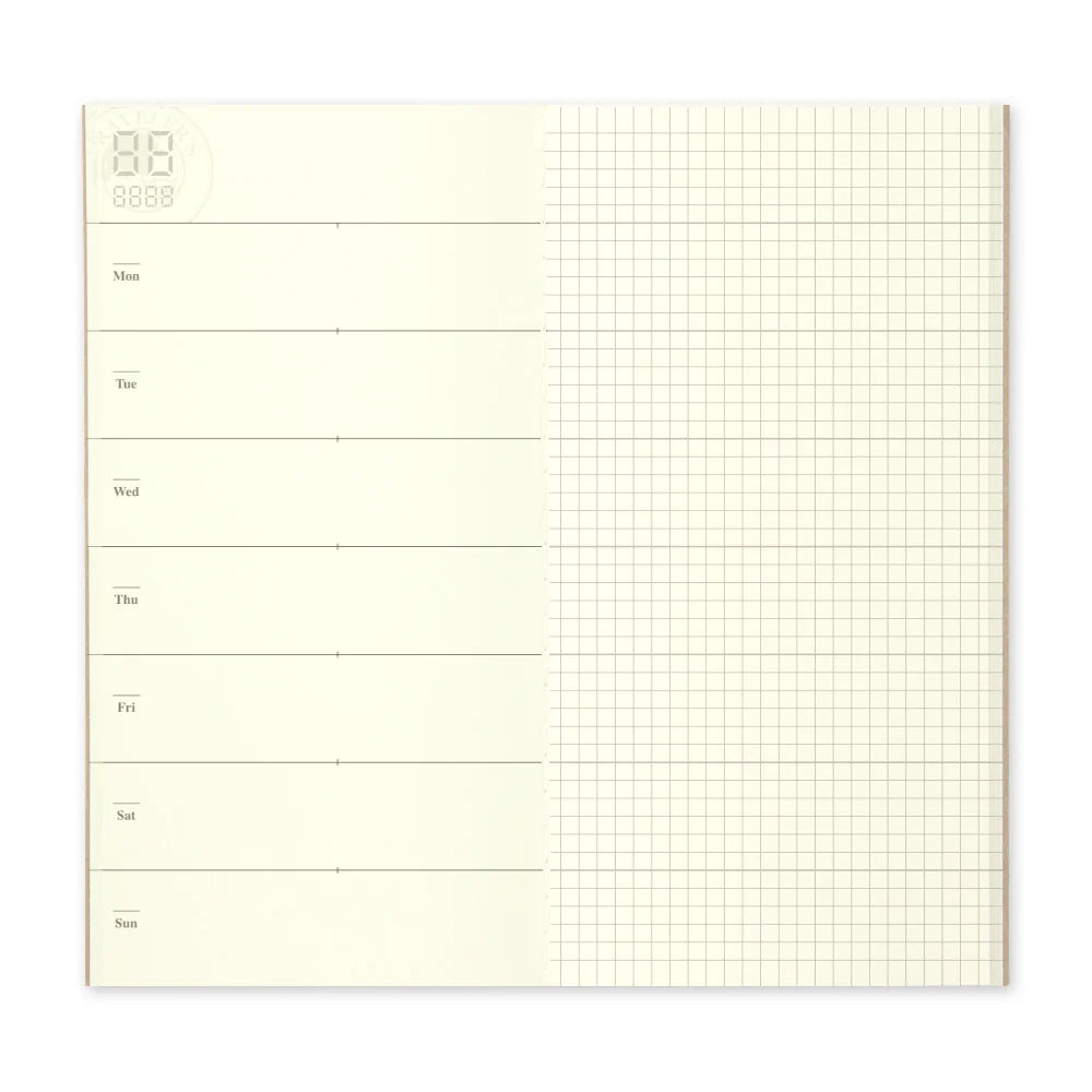 TRAVELER'S Regular Size Refill - Free Diary Weekly + Memo 019