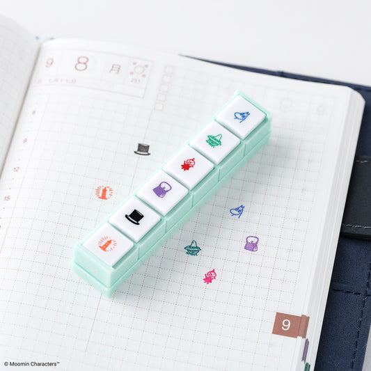 Hobonichi x Kodomo no Kao - Pochitto6 Push-Button Stamp - Moomin
