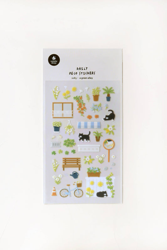 Suatelier Daily Deco Stickers - No.1163 | A Green Alley