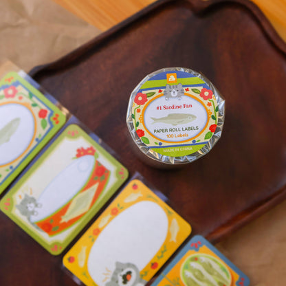 Thousand Skies - Paper Roll Labels - Sardine Fan