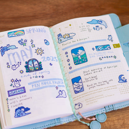 Thousand Skies - Clear Sticker Sheet - Cloudy Bunnies
