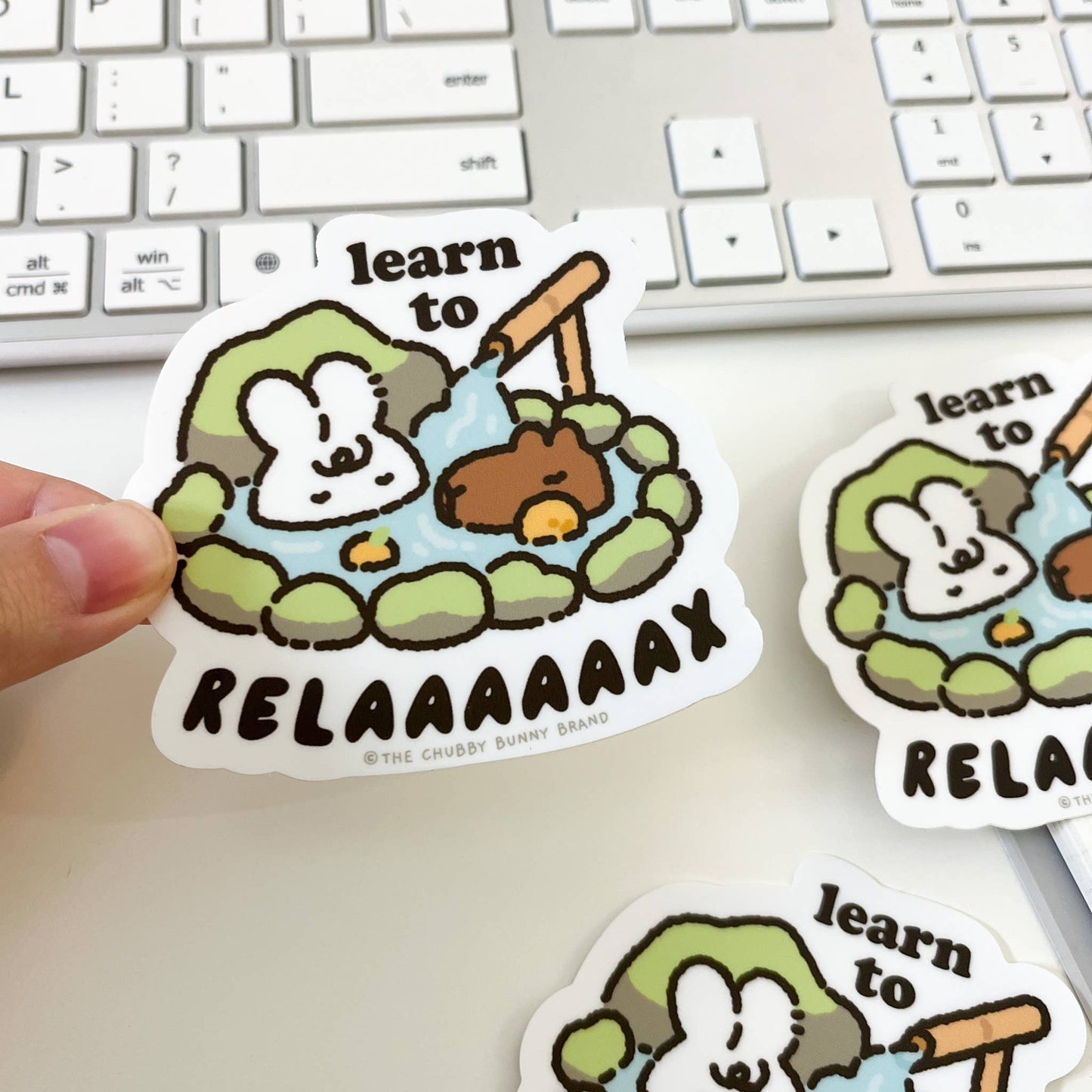 The Chubby Bunny Brand - Learn to Relax Vinyl Sticker