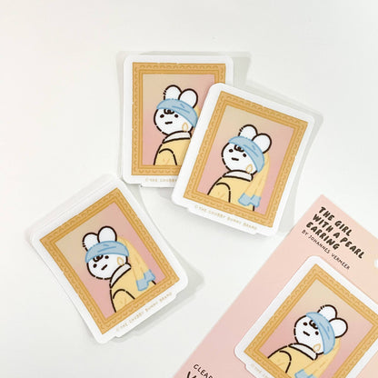 The Chubby Bunny Brand - Girl with a Pearl Earring Vinyl Sticker