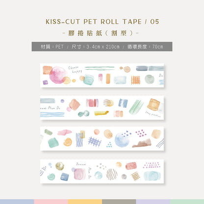 MU Kiss-Cut PET Roll Tape - Live Your Life In Color