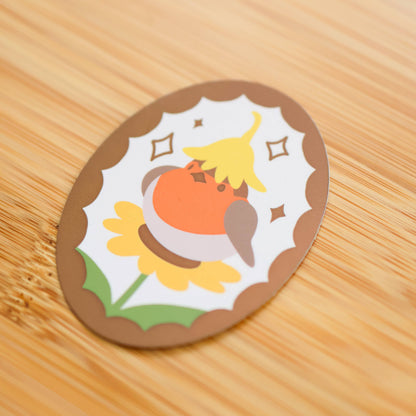 Thousand Skies - Holographic Vinyl Sticker - Flower Robin