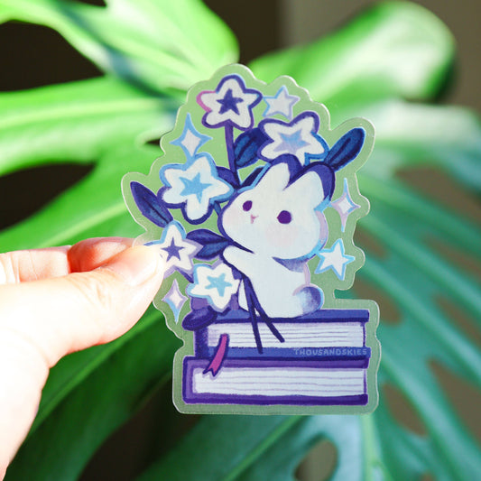 Thousand Skies - Transparent Vinyl Sticker - Rabbit's Star Bouquet