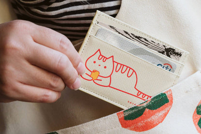 Kayan Pepper Co. - Doom Scrolling Cat - Saffiano Leather Card Holder