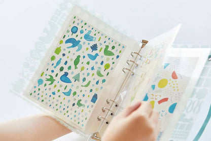HITOTOKI by KING JIM - OTONA Sticker File Pocket Refill - Binder Type