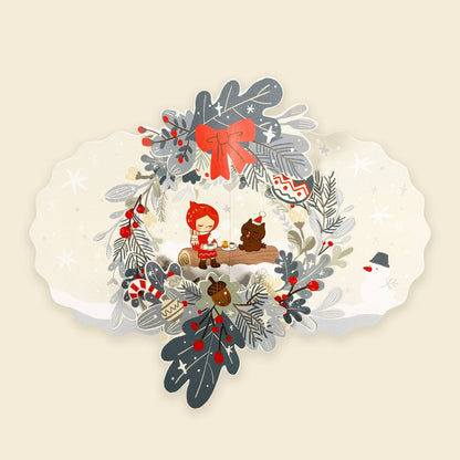 Tiny Kikimo - Pop-Up Card - Winter Hearth