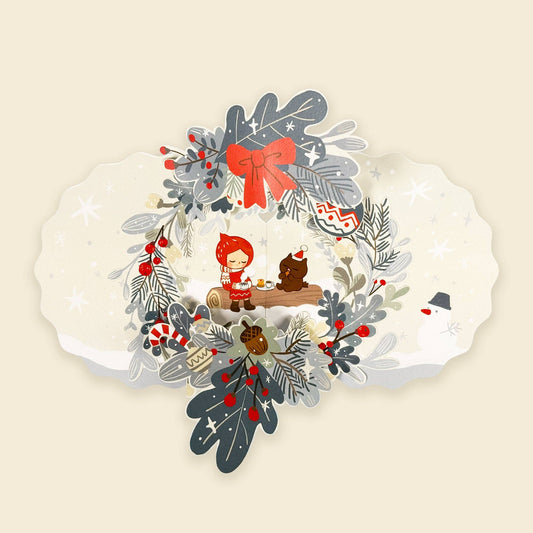 Tiny Kikimo - Pop-Up Card - Winter Hearth