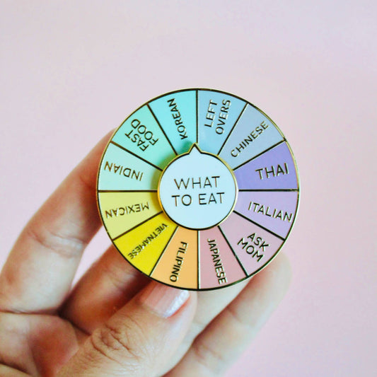 Occasionalish - What To Eat Spinning Enamel Pin