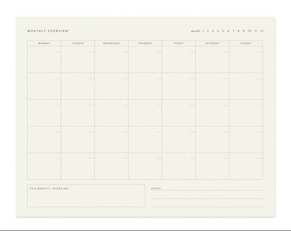 Ramona & Ruth - Monthly Overview Notepad