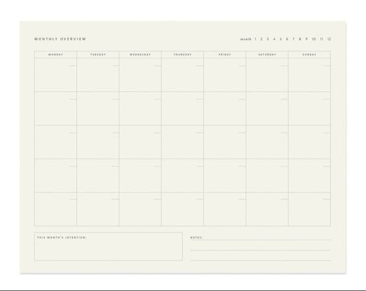 Ramona & Ruth - Monthly Overview Notepad
