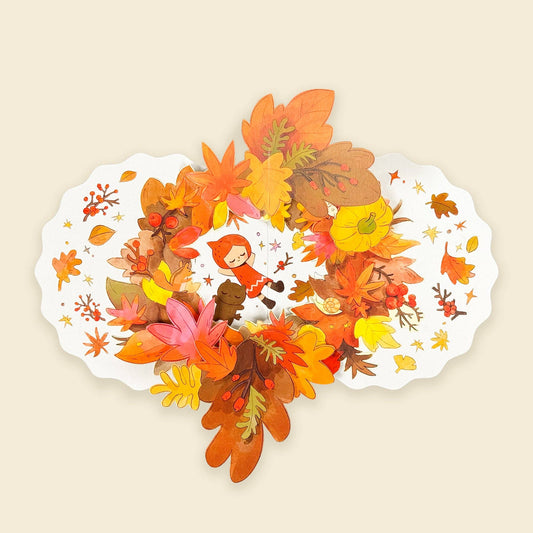 Tiny Kikimo - Pop-Up Card - Autumn Glow