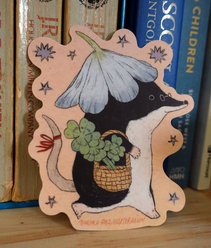 Marika Paz Illustration - Lucky Shrew Sticker